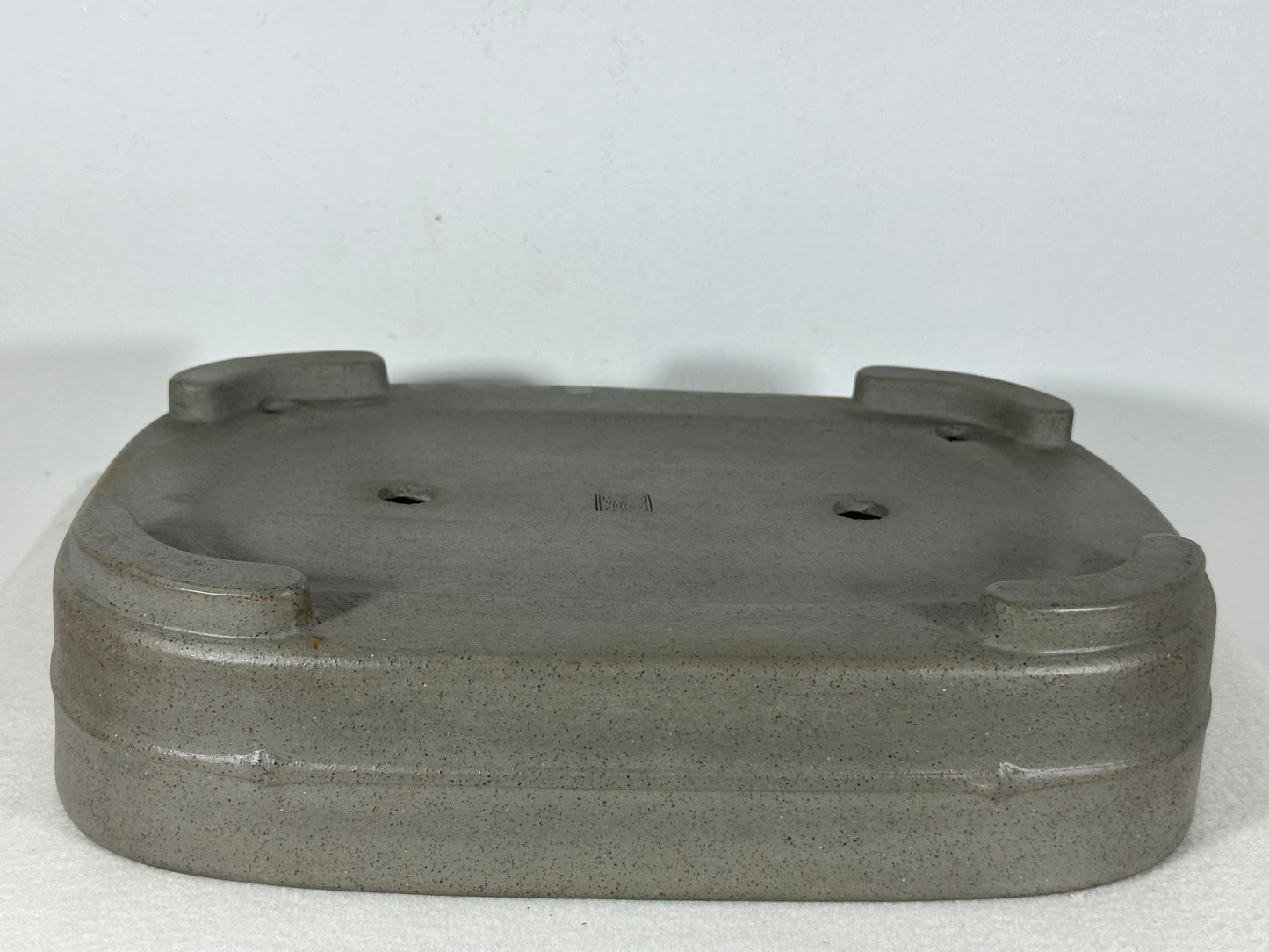 Preowned Japanese Tokoname Unglazed Rectangular Bonsai Pot Seizan - 12.75” By 9”