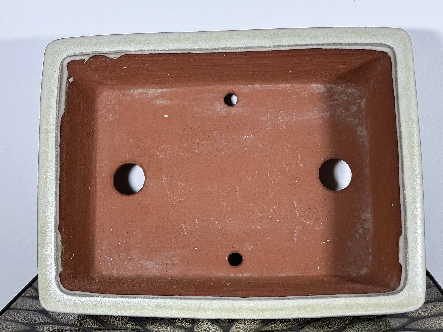 NEW Japanese Tokoname Glazed Rectangular Bonsai Pot YOUZAN - 13.25” By 10”