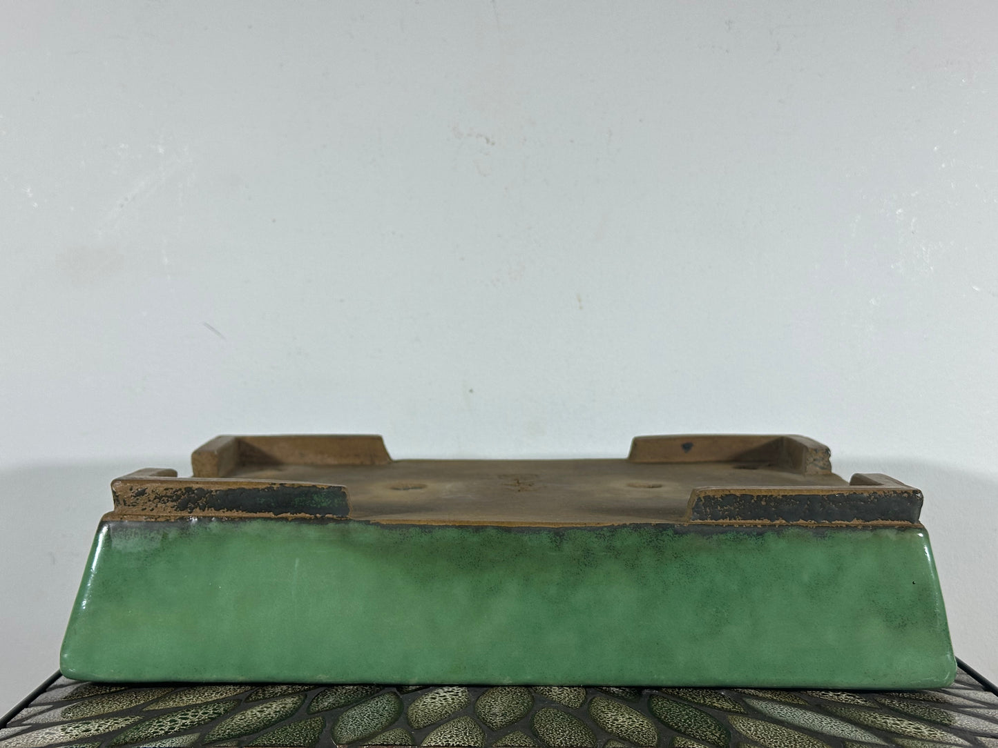 Preowned Vintage Japanese Tokoname Rectangular Bonsai Pot Syuhou - 15” By 10.25”