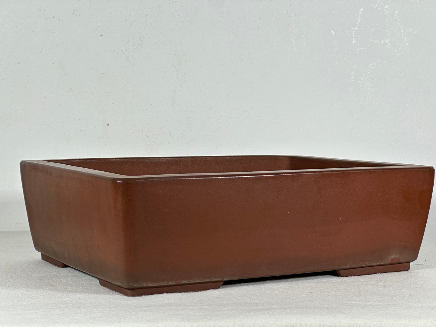 Preowned Japanese Tokoname Unglazed Rectangular Bonsai Pot - 10.5” By 8.25”