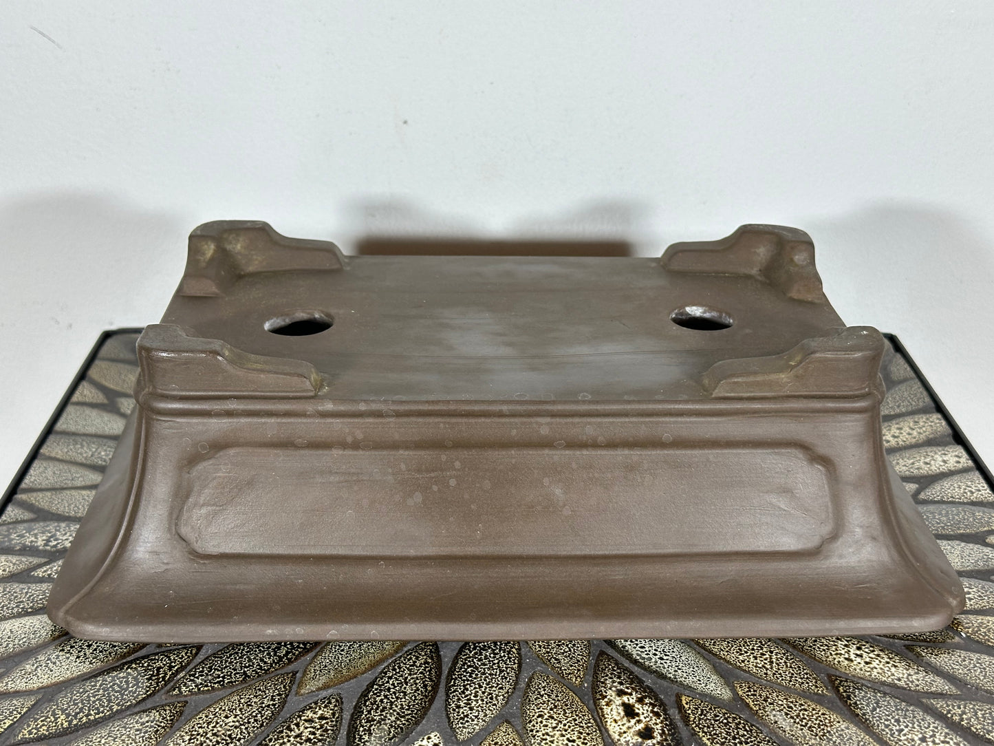 Preowned Japanese Tokoname Unglazed Rectangular Bonsai Pot - 13.75” By 8”