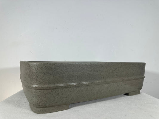 Preowned Japanese Tokoname Rectangular Bonsai Pot Seizan - 14.75” By 11”