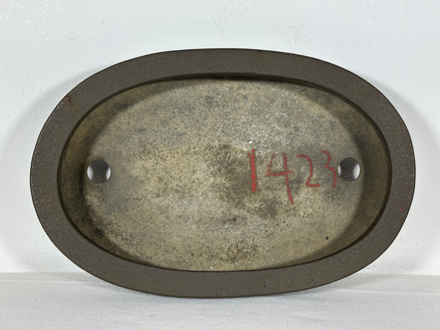 Preowned Vintage Japanese Tokoname Unglazed Bag Style Bonsai Pot Yamaaki - 9.5” By 6.25”