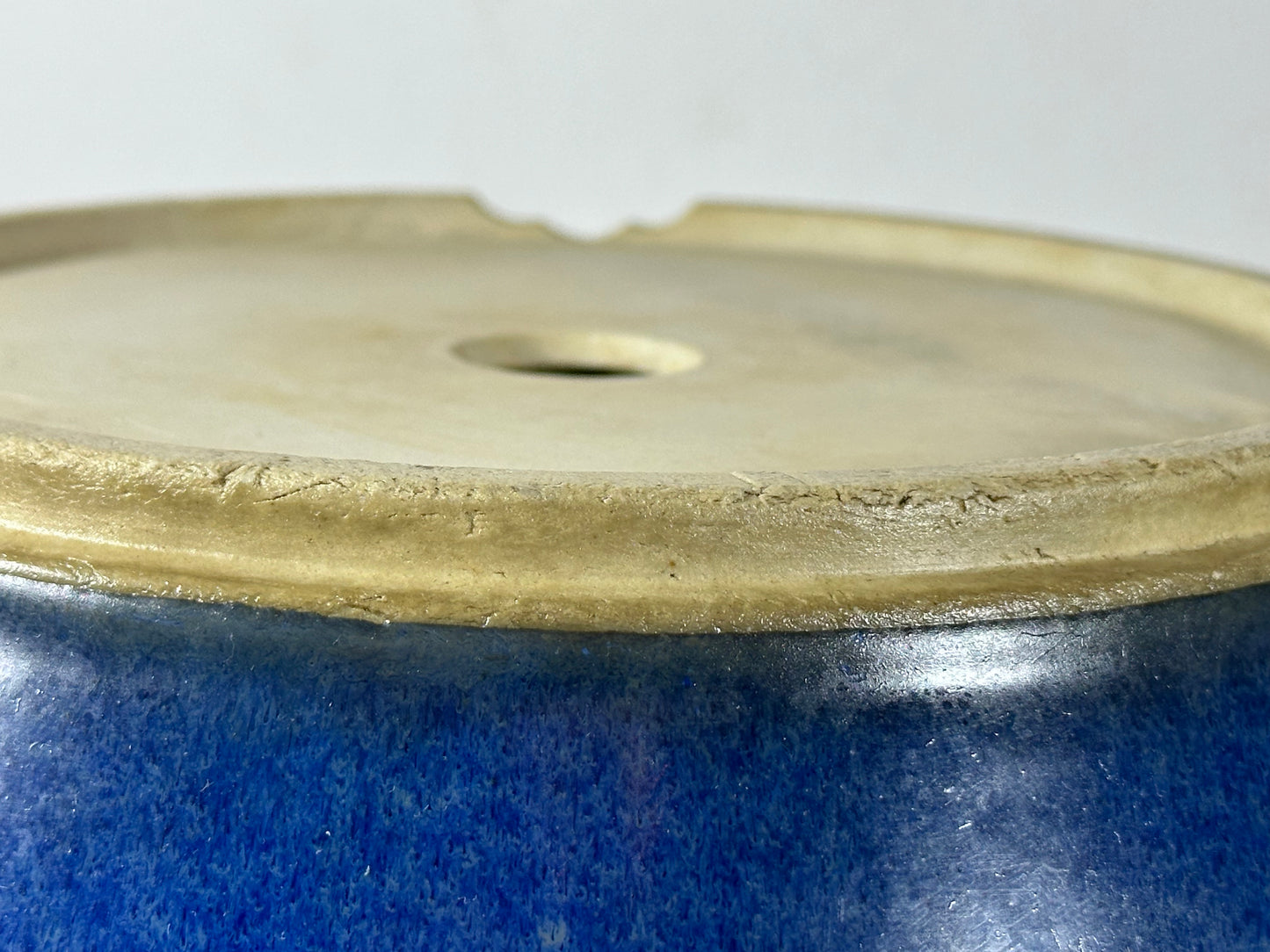 Preowned Vintage Japanese Tokoname Round Bonsai Pot Taisyou - 9.75” By 3.5”