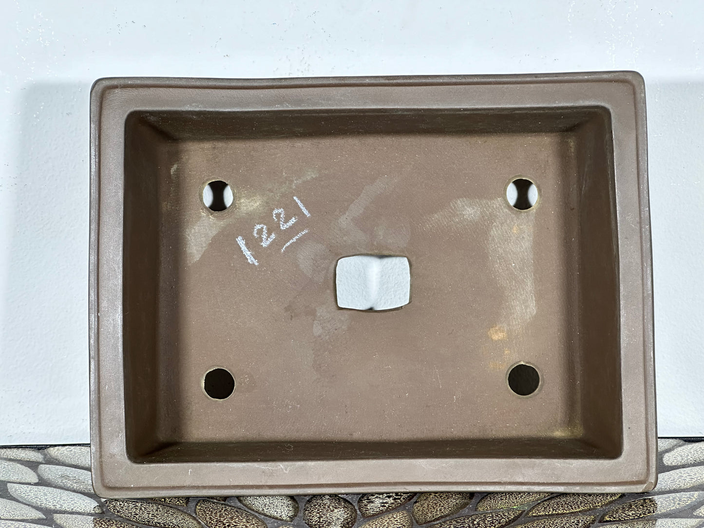 Preowned Japanese Tokoname Rectangular Bonsai Pot Mizukawa - 10” By 7.5”