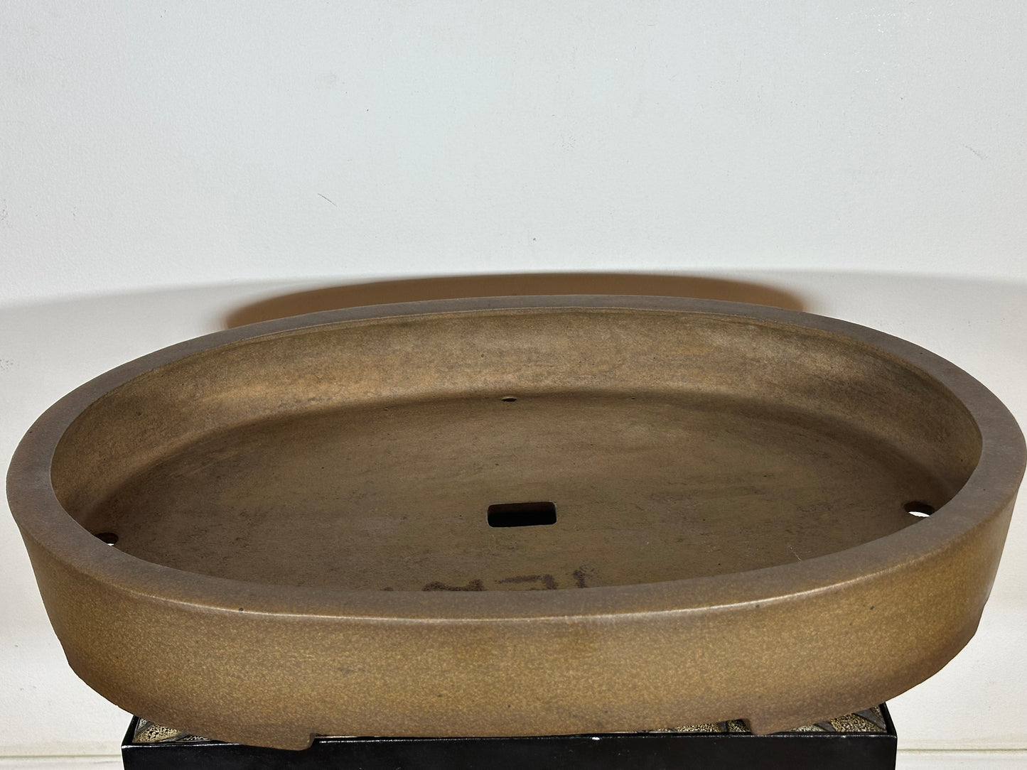 Preowned Vintage Japanese Tokoname Oval Bonsai Pot Mazan Terahata - 24” By 17.5”