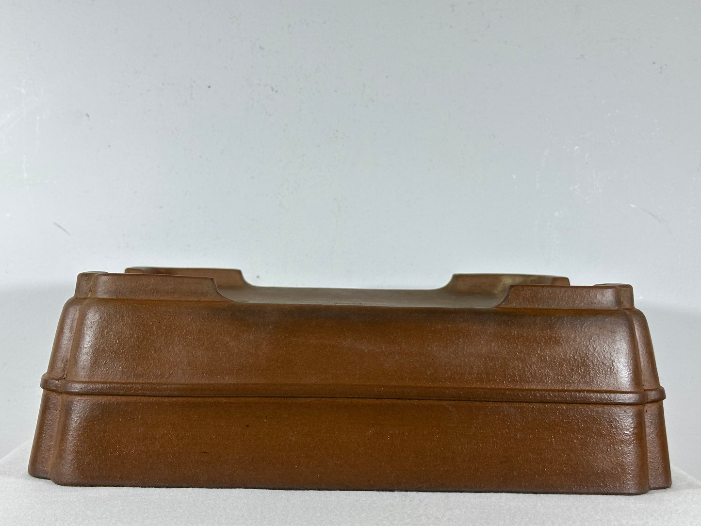 Preowned Japanese Tokoname Unglazed Rectangular Bonsai Pot Seizan - 14.5” By 11”