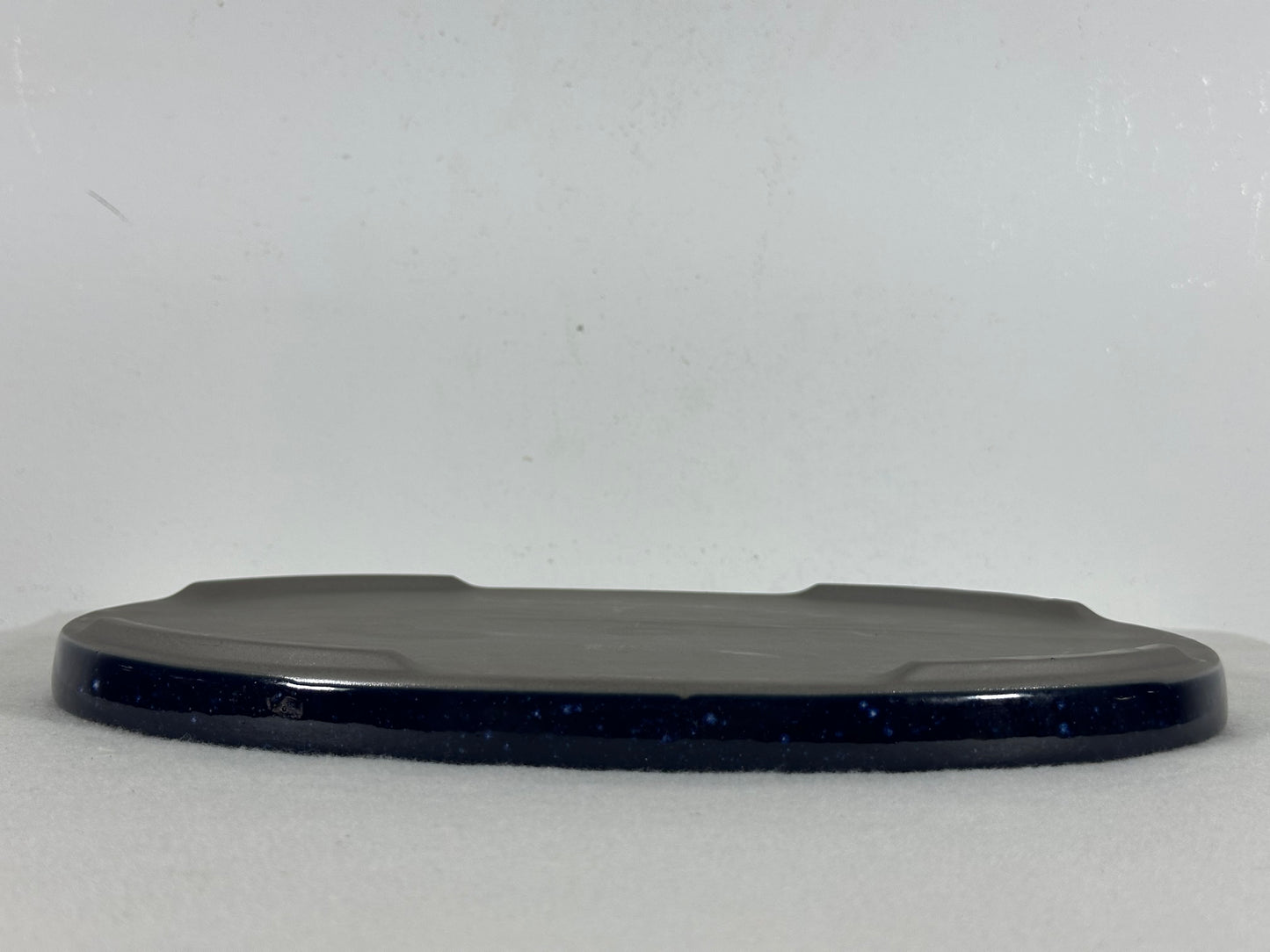 New Japanese Glazed Suiban for Suiseki Bonsai Harumatsu - 11 3/8” By 8”