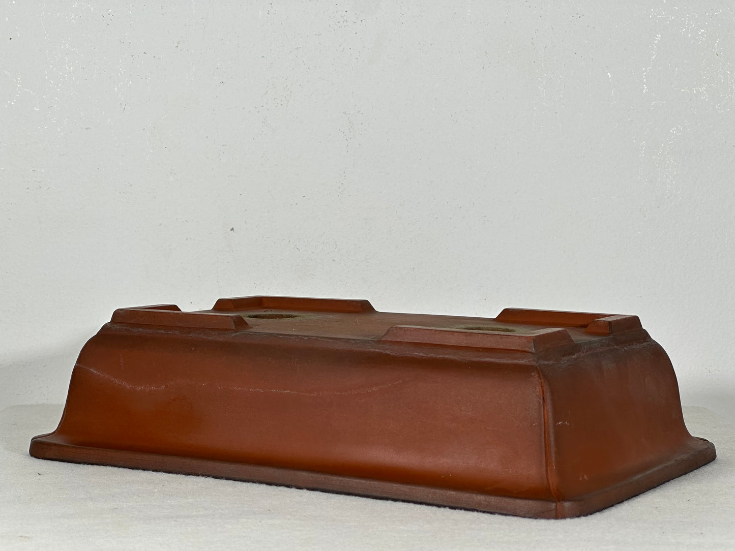 Preowned Japanese Tokoname Unglazed Rectangular Bonsai Pot - 11.5” By 7.75”