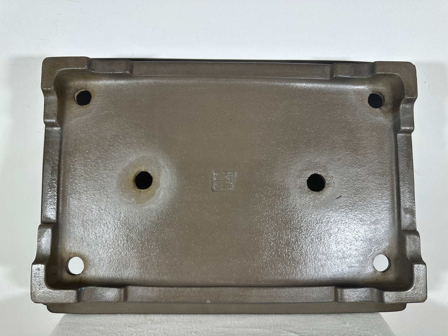 Preowned Japanese Tokoname Unglazed Rectangular Bonsai Pot Seizan - 19.5” By 13.5”