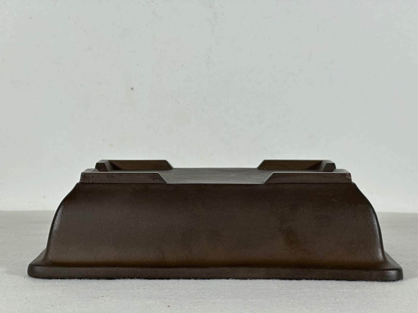 Preowned Japanese Tokoname Unglazed Rectangular Bonsai Pot - 8.25” By 6”