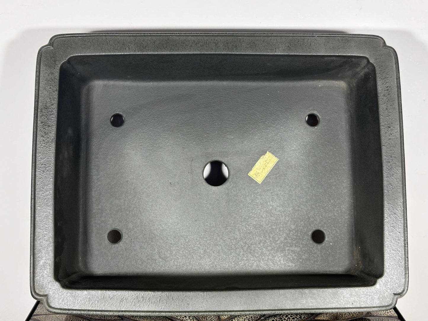 NEW Japanese Tokoname Rectangular Unglazed Bonsai Pot with Stamp - 16.5” By 12.5”