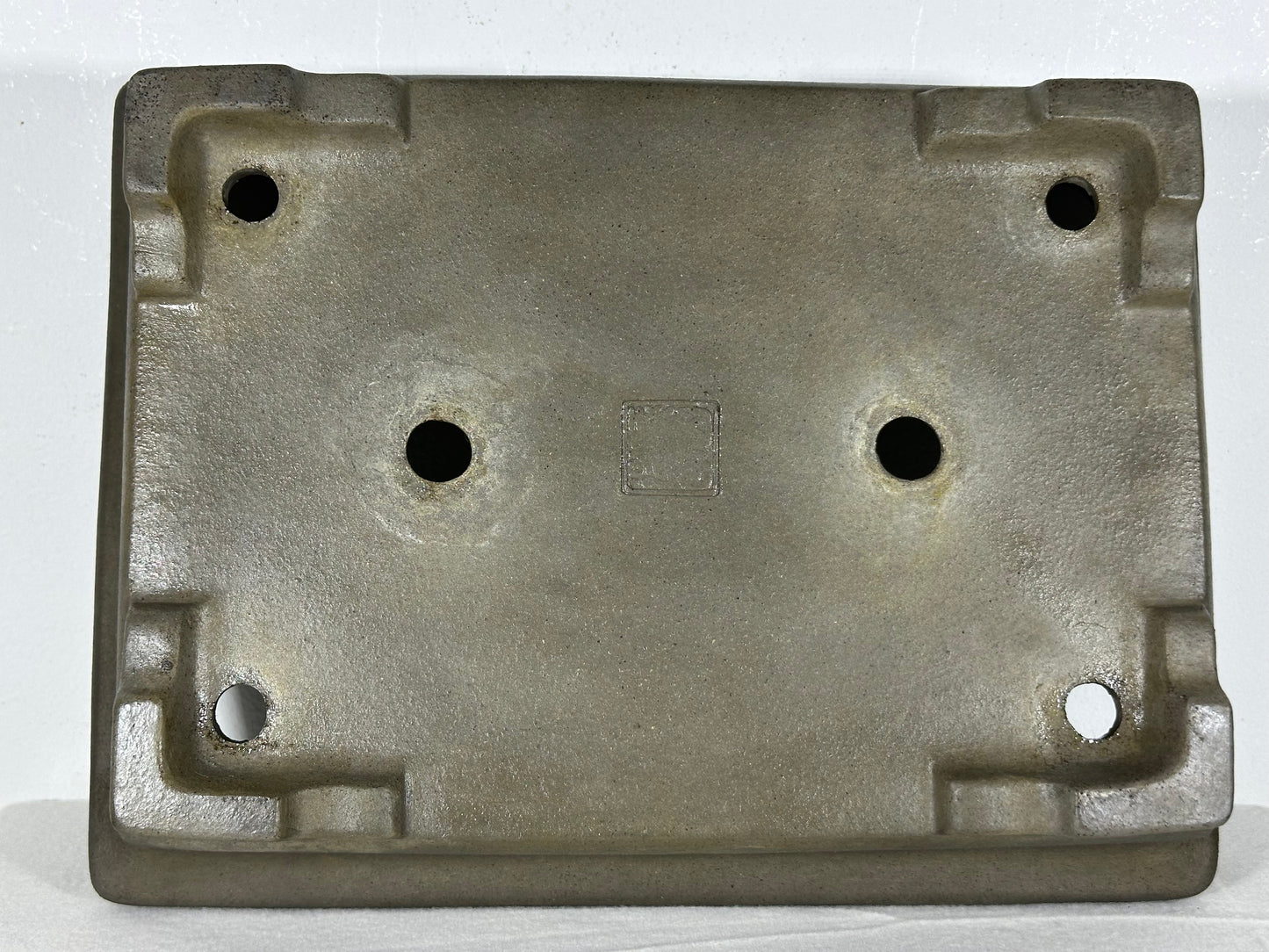 Preowned Japanese Tokoname Unglazed Rectangular Bonsai Pot Seizan - 12.75” By 9.5”