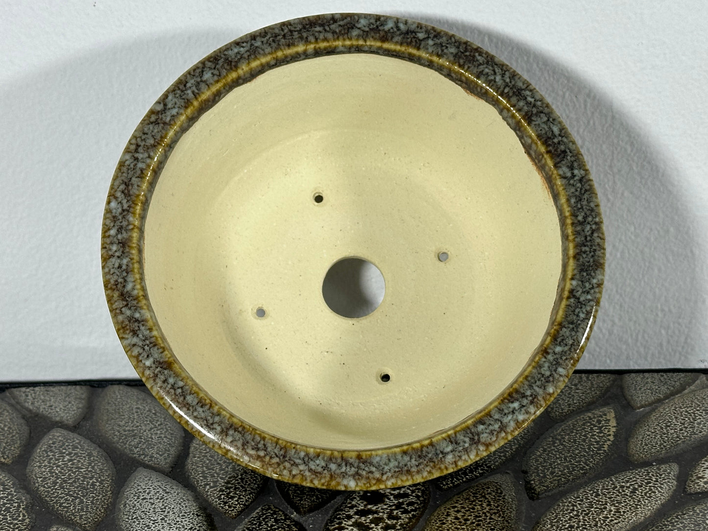 NEW Japanese Tokoname Glazed Round Bonsai Pot KOYO - 5 3/8” By 2.25”