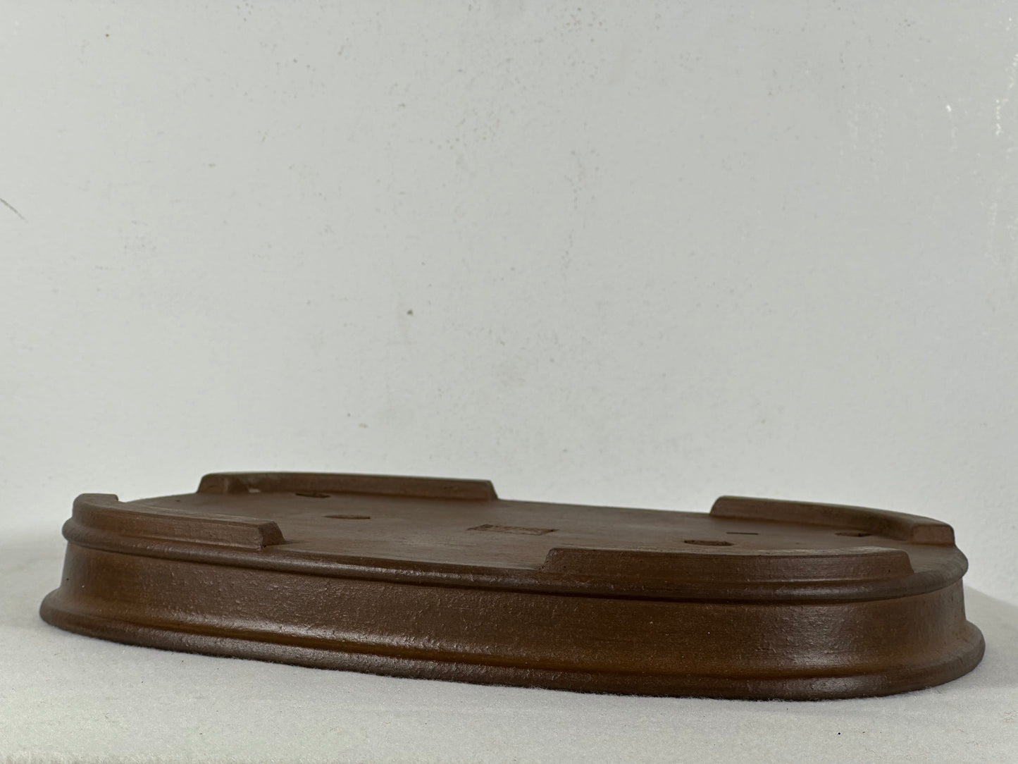 Preowned Japanese Tokoname Unglazed Rectangular Shallow Bonsai Pot Seizan - 12.25” By 9.25”