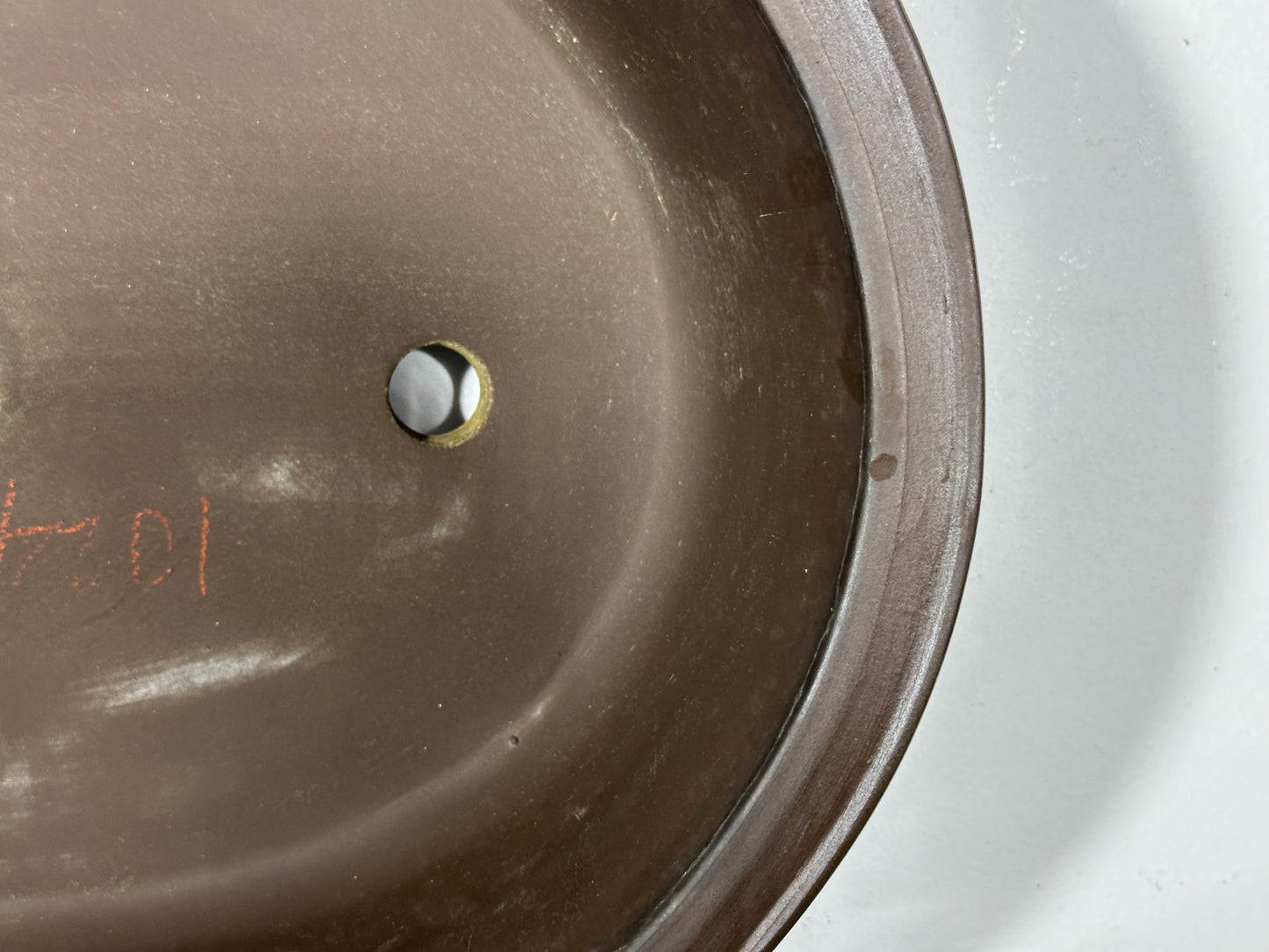 Preowned Japanese Tokoname Unglazed Oval Bonsai Pot - 14.25” By 11.75”