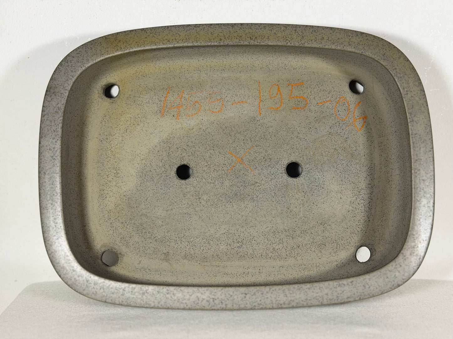 Preowned Japanese Tokoname Unglazed Rectangular Bonsai Pot Seizan - 12.75” By 9.25”