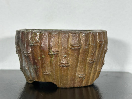 Preowned Japanese Tokoname Bonsai Pot Asaocyu - 3 1/8” By 1.75”