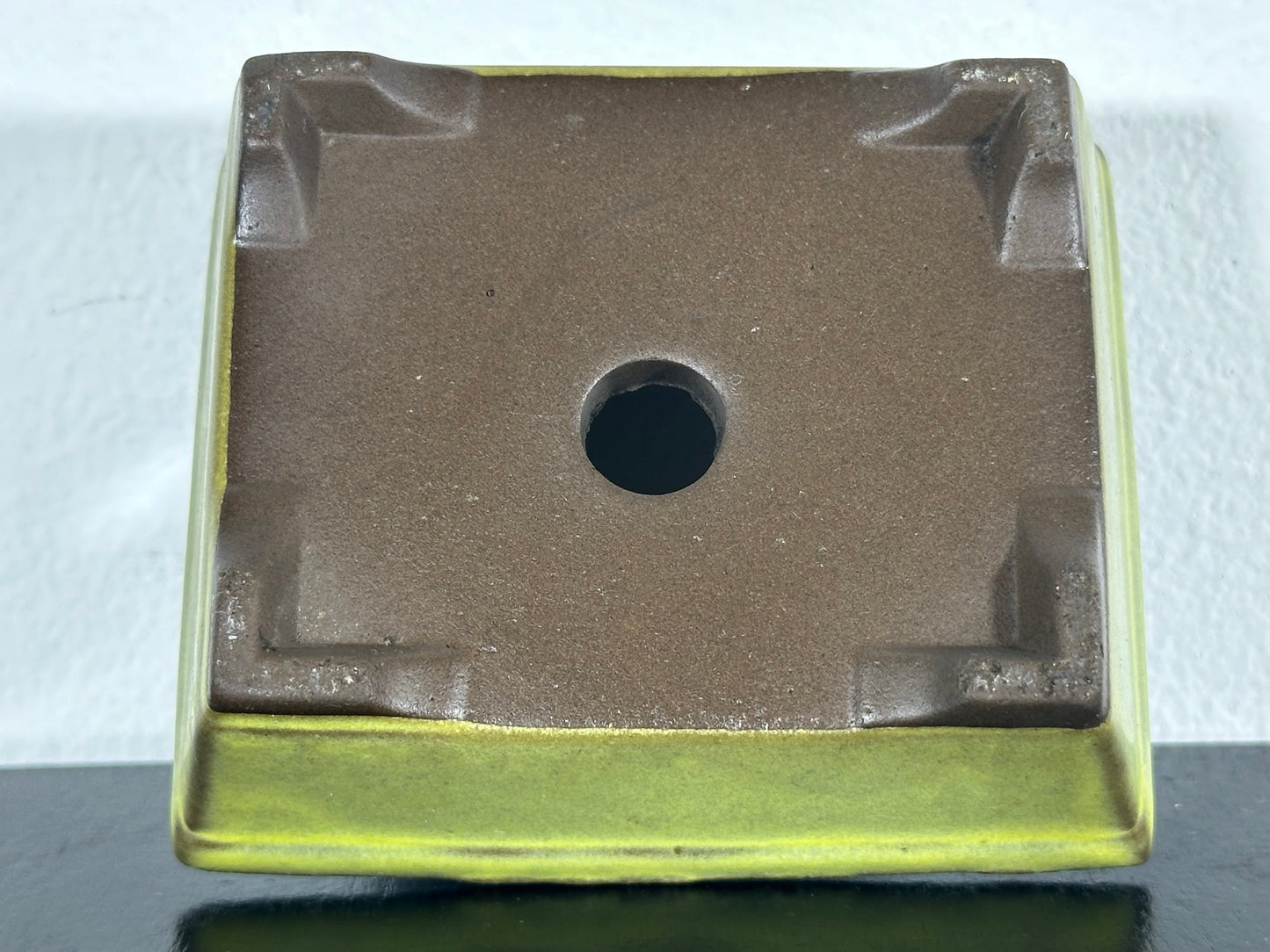 Preowned Japanese Tokoname Rectangular Bonsai Pot - 3.5” By 2 7/8”