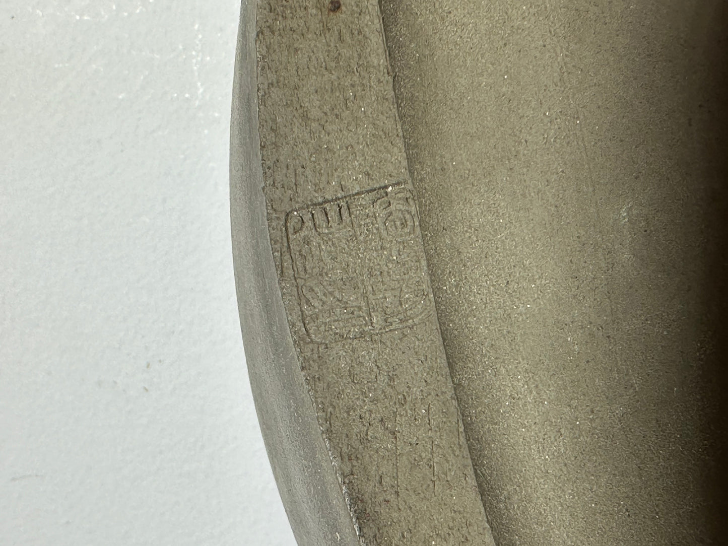 Preowned Japanese Tokoname Unglazed Round Bonsai Pot Touyou - 15.75” By 4.75”