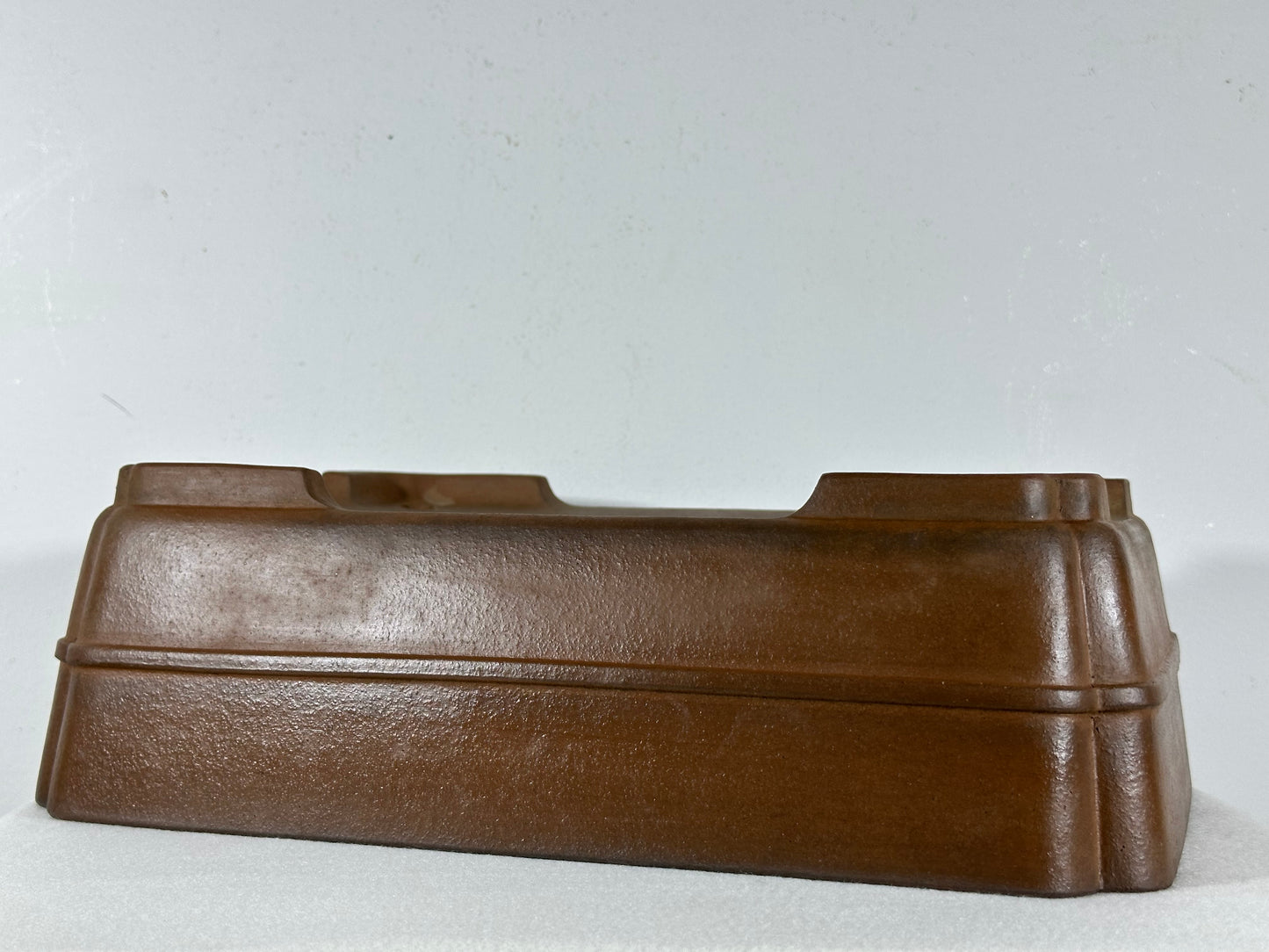 Preowned Japanese Tokoname Unglazed Rectangular Bonsai Pot Seizan - 14.5” By 11”