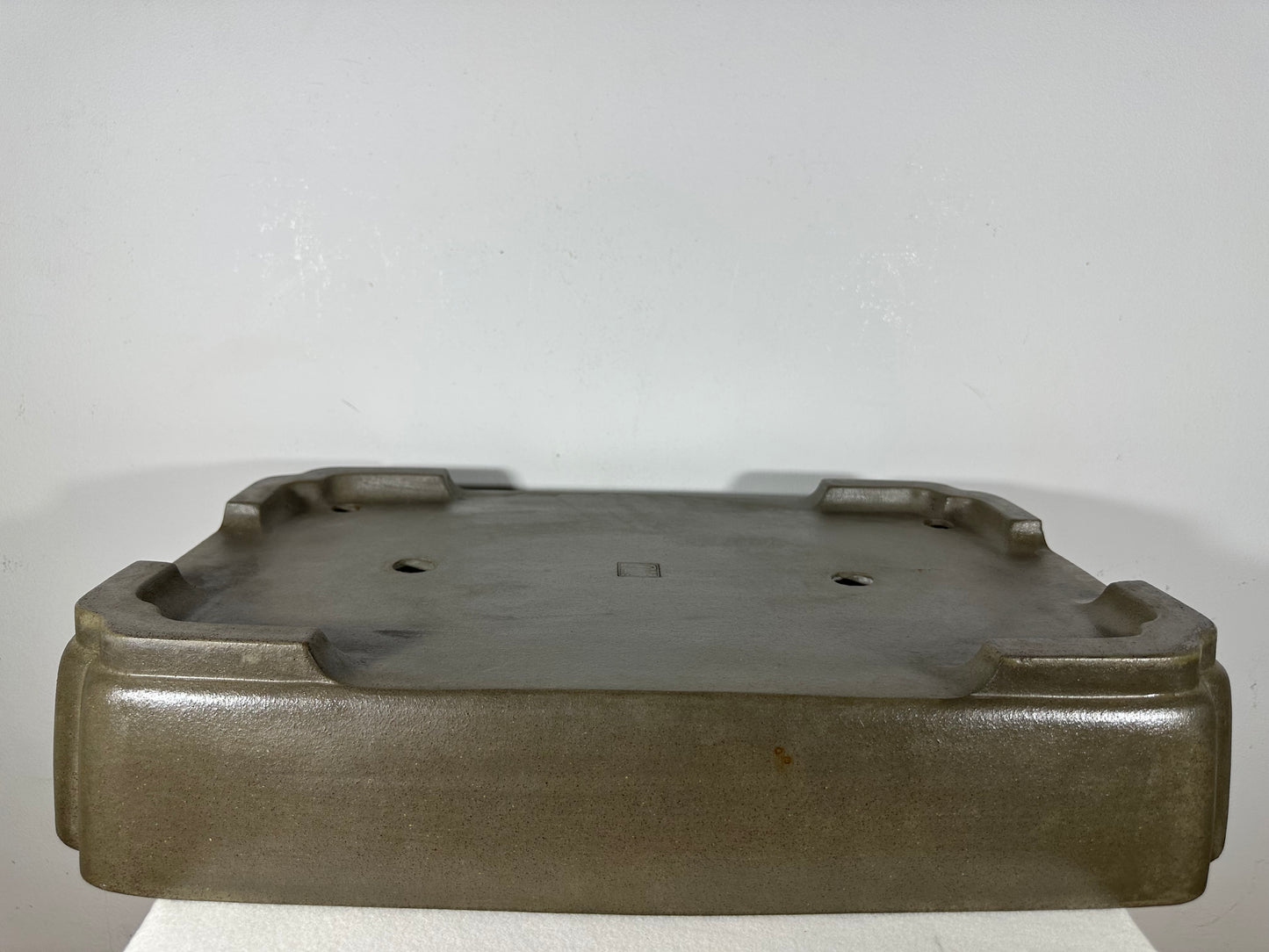 Preowned Japanese Tokoname Unglazed Rectangular Bonsai Pot Seizan - 22” By 14.25”