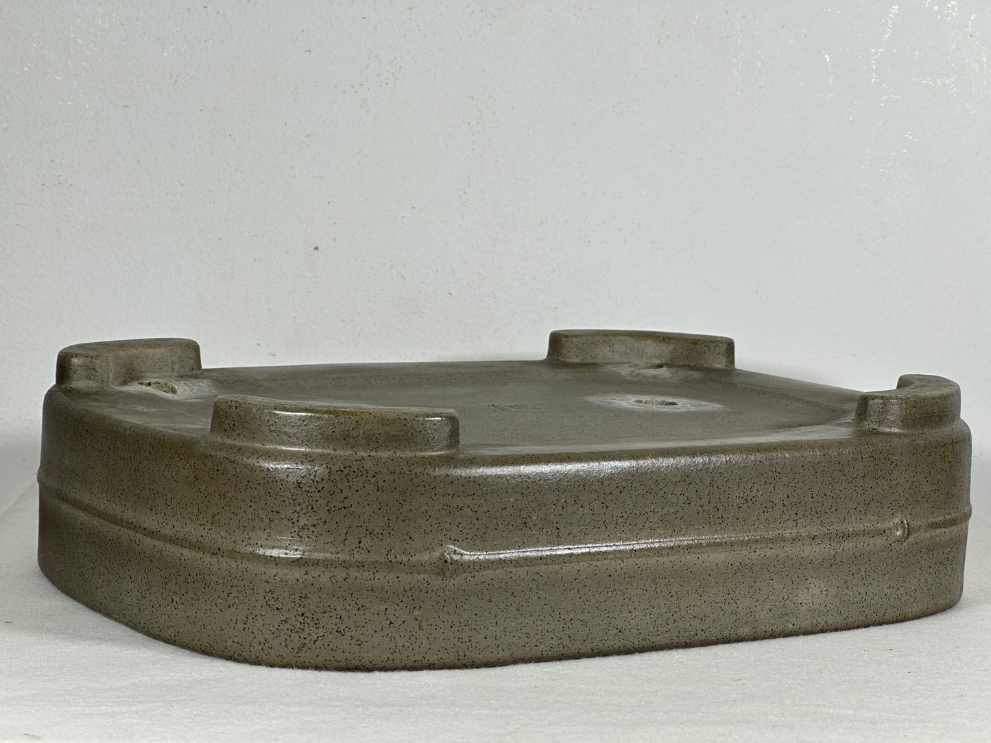 Preowned Japanese Tokoname Unglazed Rectangular Bonsai Pot Seizan - 12.5” By 9.25”