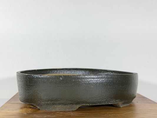 Victor Shelton Glazed Oval Bonsai Pot (American-Made) 8” By 6”