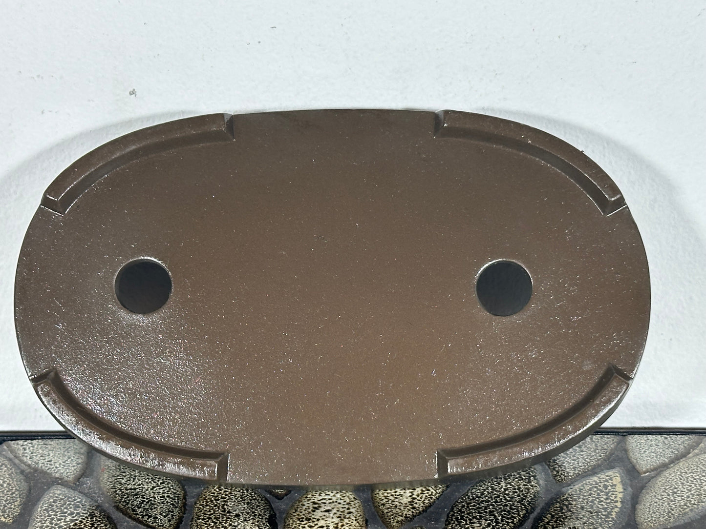 Preowned Japanese Tokoname Unglazed Oval Bonsai Pot - 7.25” By 4 3/8”