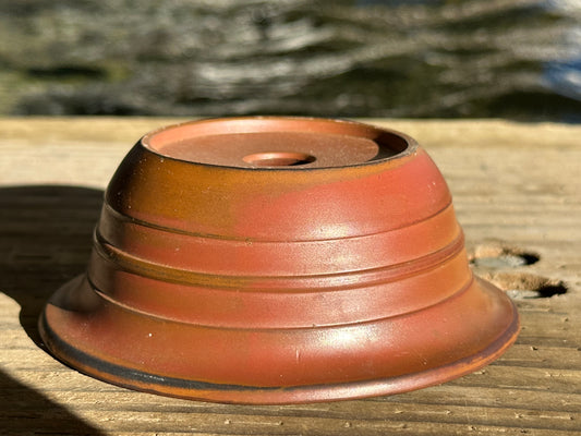 New Japanese Tokoname Bonsai Pot by Senkouen - 4 By 1.5 inches