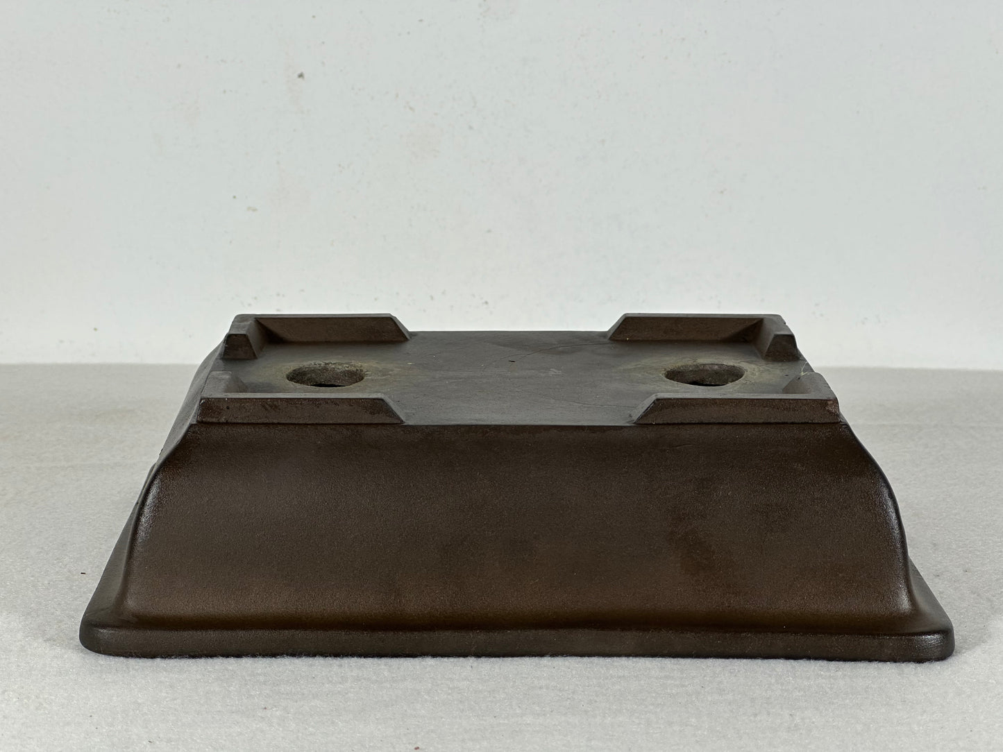 Preowned Japanese Tokoname Unglazed Rectangular Bonsai Pot - 8.25” By 6”