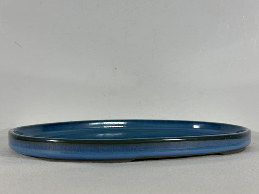 New Japanese Glazed Suiban for Suiseki Bonsai Harumatsu - 11 3/8” By 8”