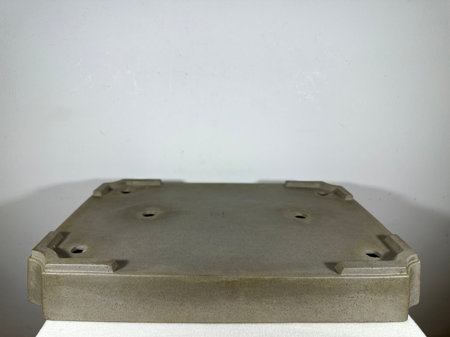 Preowned Japanese Tokoname Unglazed Rectangular Shallow Bonsai Pot Seizan - 19” By 13”