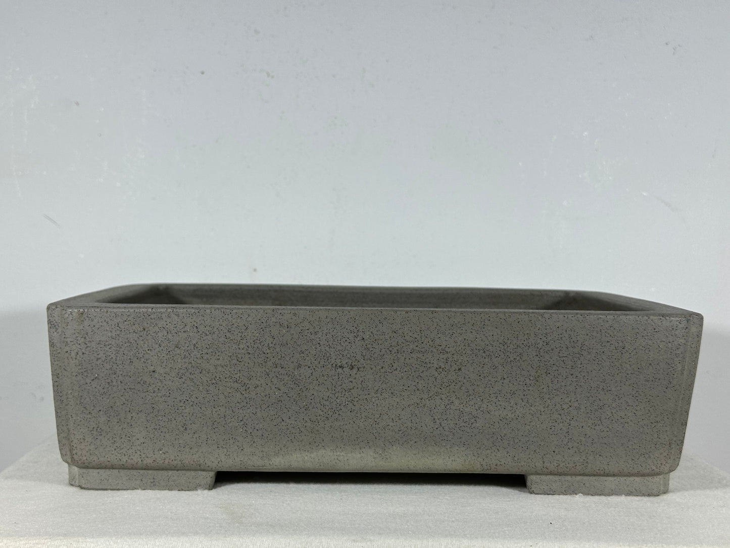 Preowned Japanese Tokoname Unglazed Rectangular Bonsai Pot Seizan - 13.75” By 9.75”