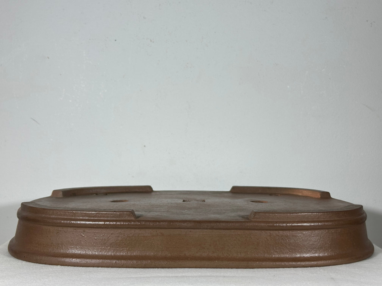 Preowned Japanese Tokoname Unglazed Rectangular Shallow Bonsai Pot Seizan - 15.75” By 11.25”