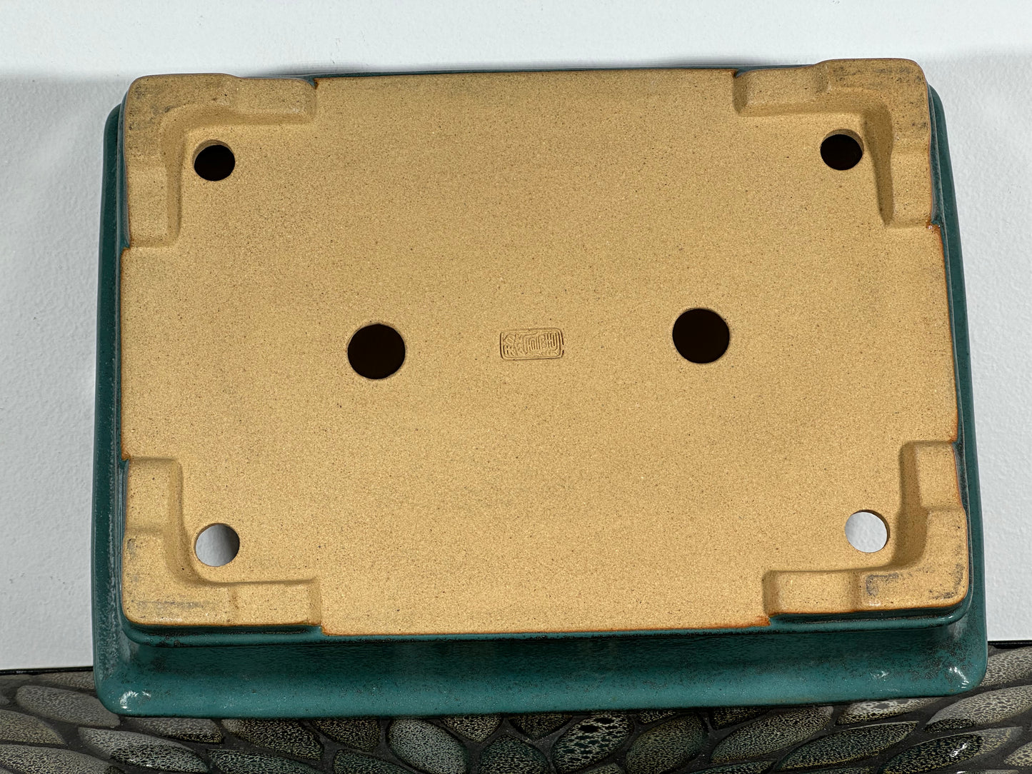 NEW Japanese Tokoname Glazed Rectangular Bonsai Pot REIHO - 12 1/8” By 9 1/8”