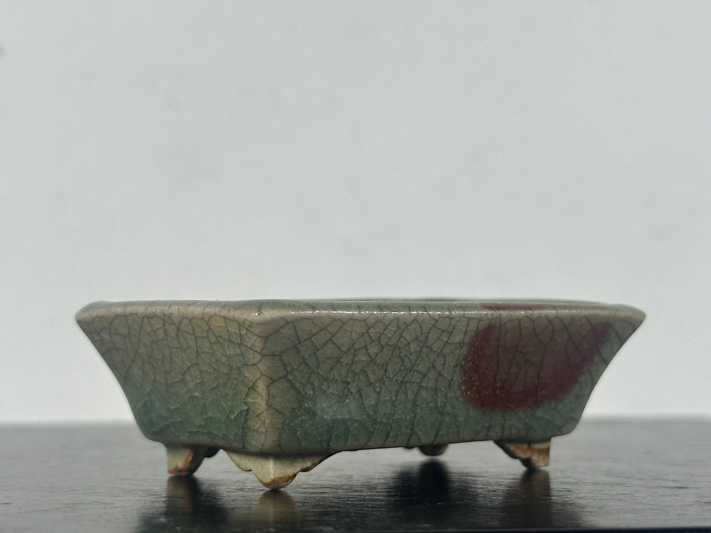 Preowned Vintage Japanese Rectangular Bonsai Pot By EIMEI - 2.5” By 1.75”