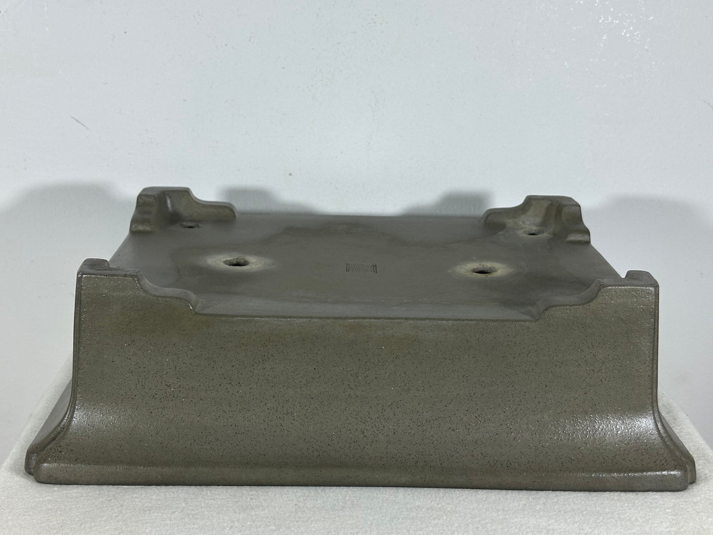 Preowned Japanese Tokoname Unglazed Rectangular Bonsai Pot Seizan - 15” By 11”