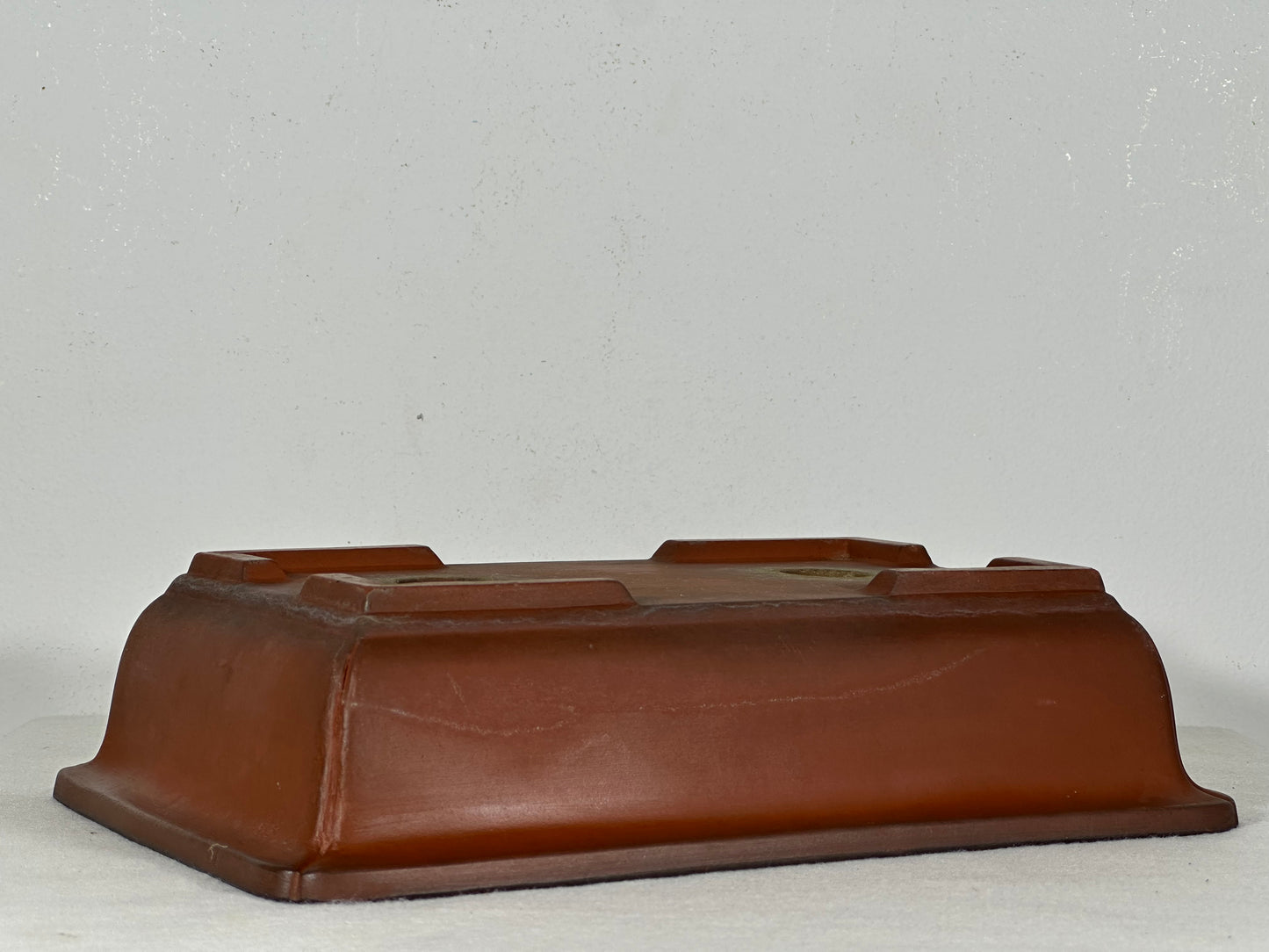 Preowned Japanese Tokoname Unglazed Rectangular Bonsai Pot - 11.5” By 7.75”