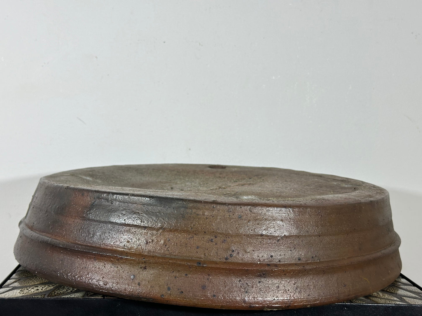 Preowned Japanese Tokoname Unglazed Nanban Hand Made Bonsai Pot Yuhou - 17.75” By 3.5”