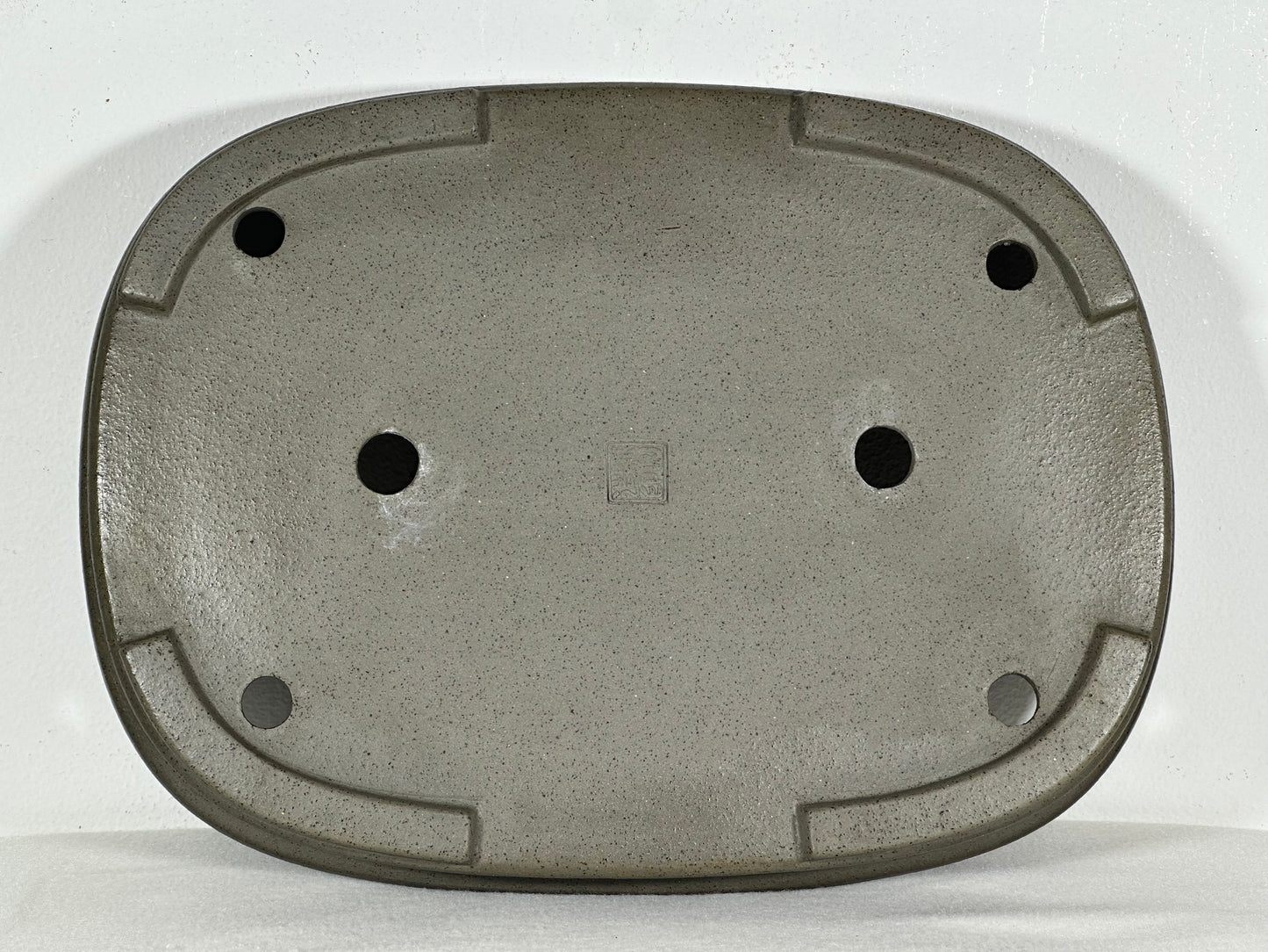Preowned Japanese Tokoname Unglazed Rectangular Shallow Bonsai Pot Seizan - 12.25” By 9”