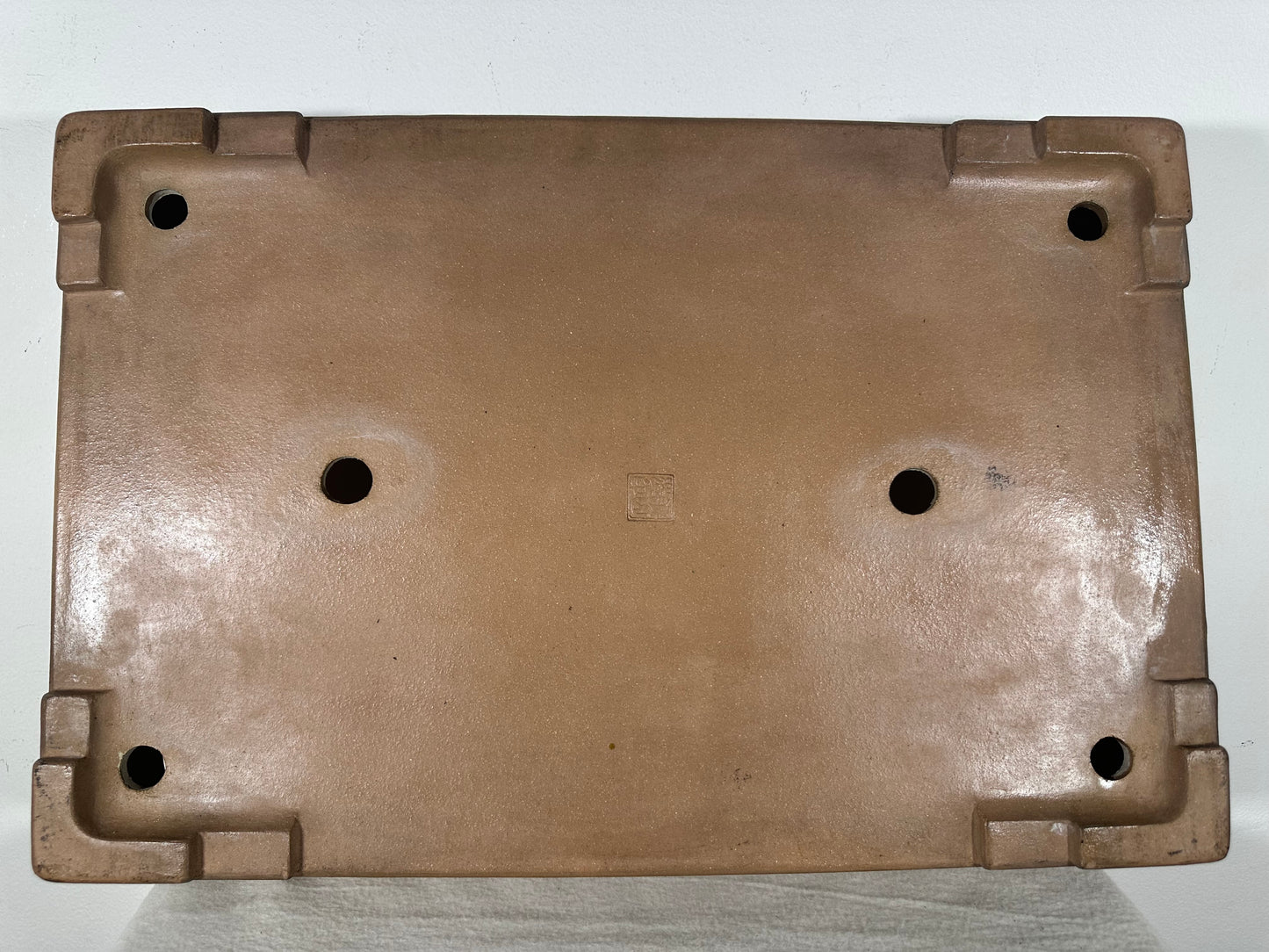 Preowned Japanese Tokoname Unglazed Rectangular Bonsai Pot Seizan - 19” By 13”