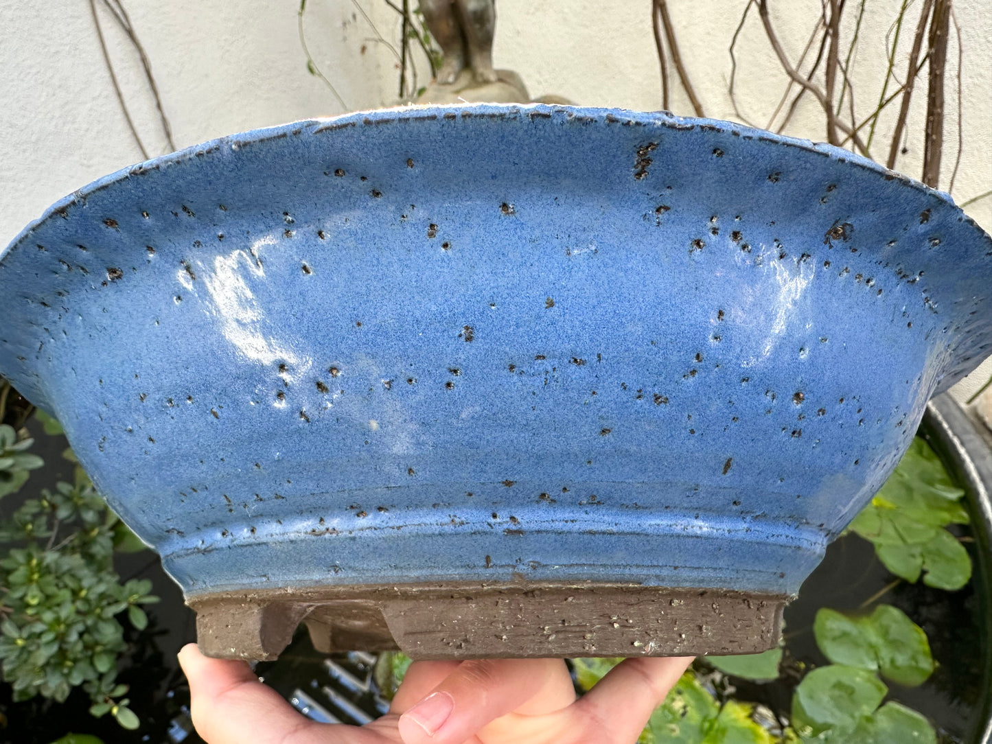 Preowned Japanese Tokoname Round Bonsai Pot - 12.5” By 3.5”