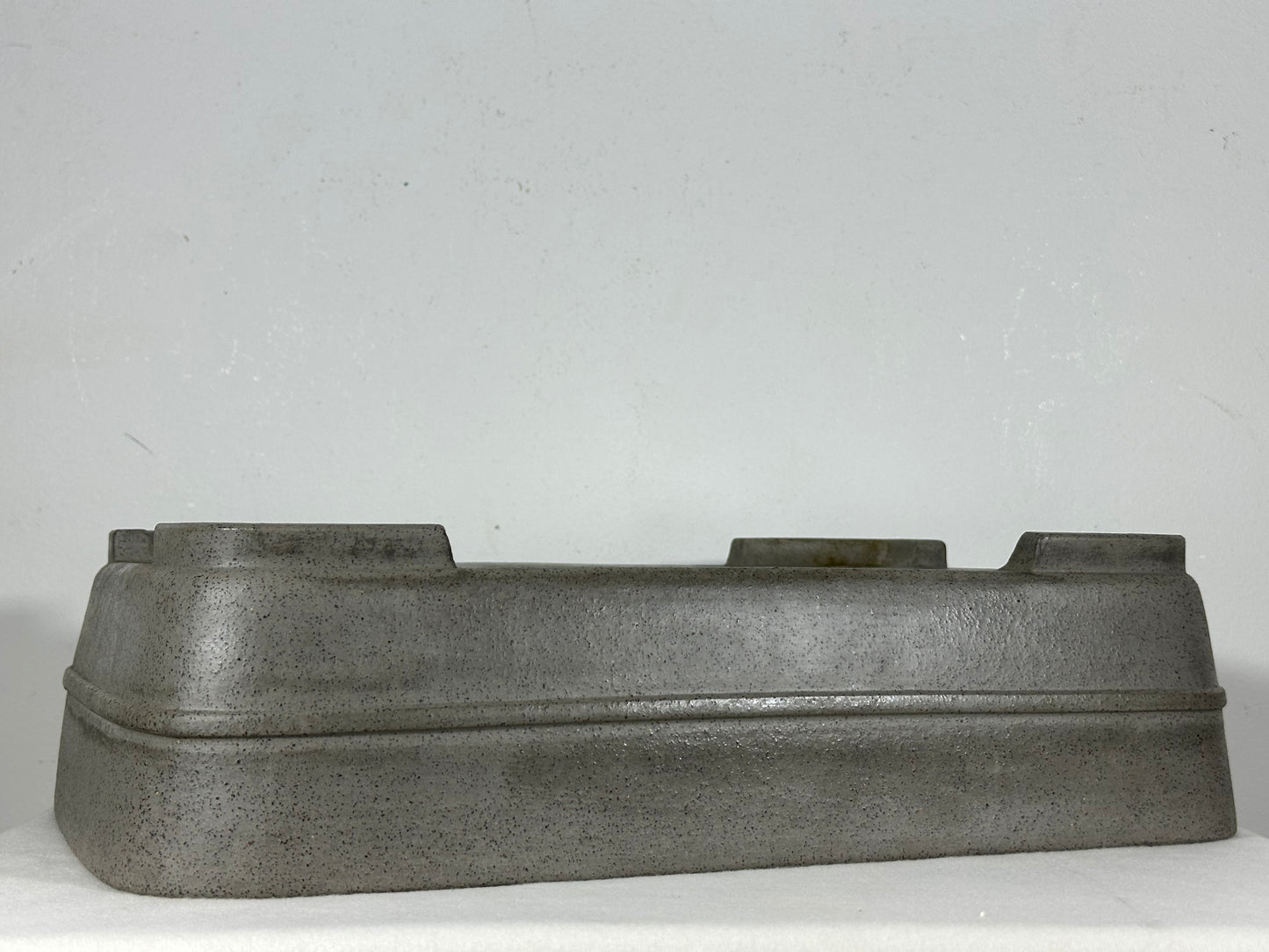 Preowned Japanese Tokoname Unglazed Rectangular Bonsai Pot Seizan - 15” By 10.75”