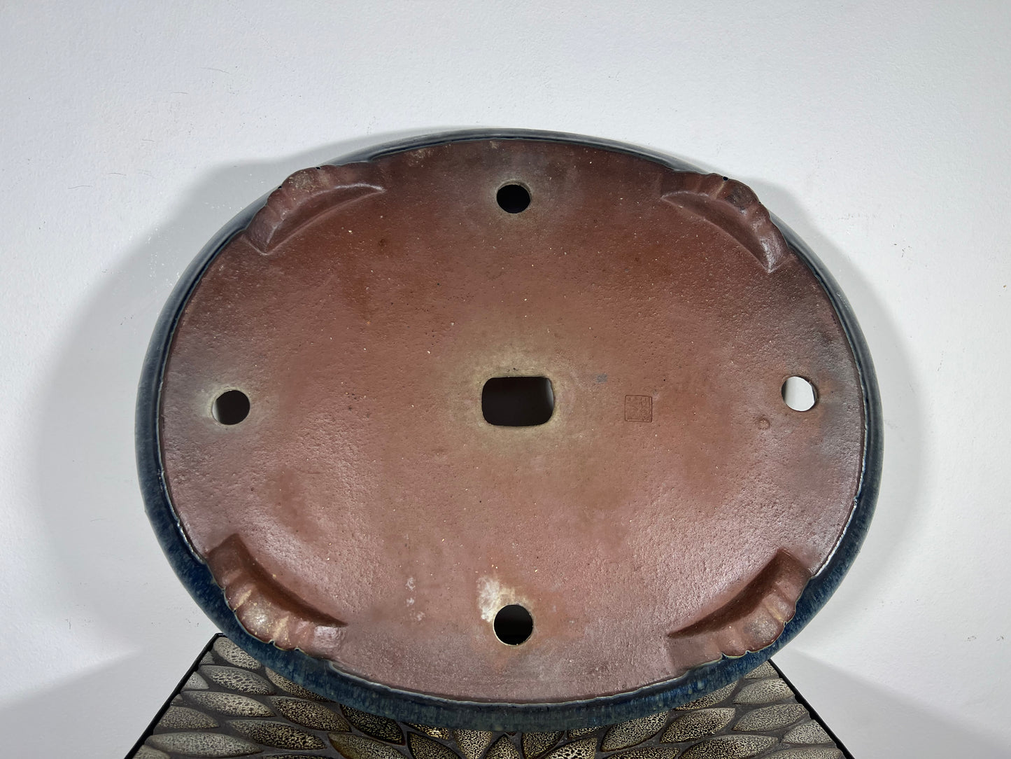 Preowned Japanese Tokoname Bag Style Bonsai Pot Suisyouen - 18.25” By 15”