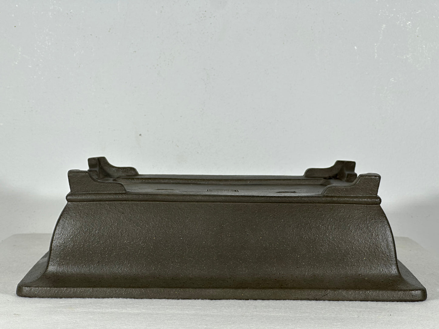 Preowned Japanese Tokoname Unglazed Rectangular Bonsai Pot Seizan - 12” By 8.5”