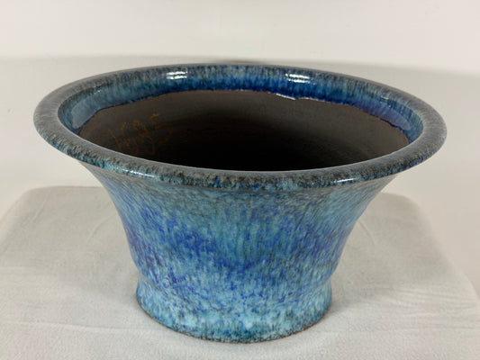 New Japanese Tokoname Glazed Round Bonsai Pot Syuhou Yoshimura - 11.75” By 6.25”