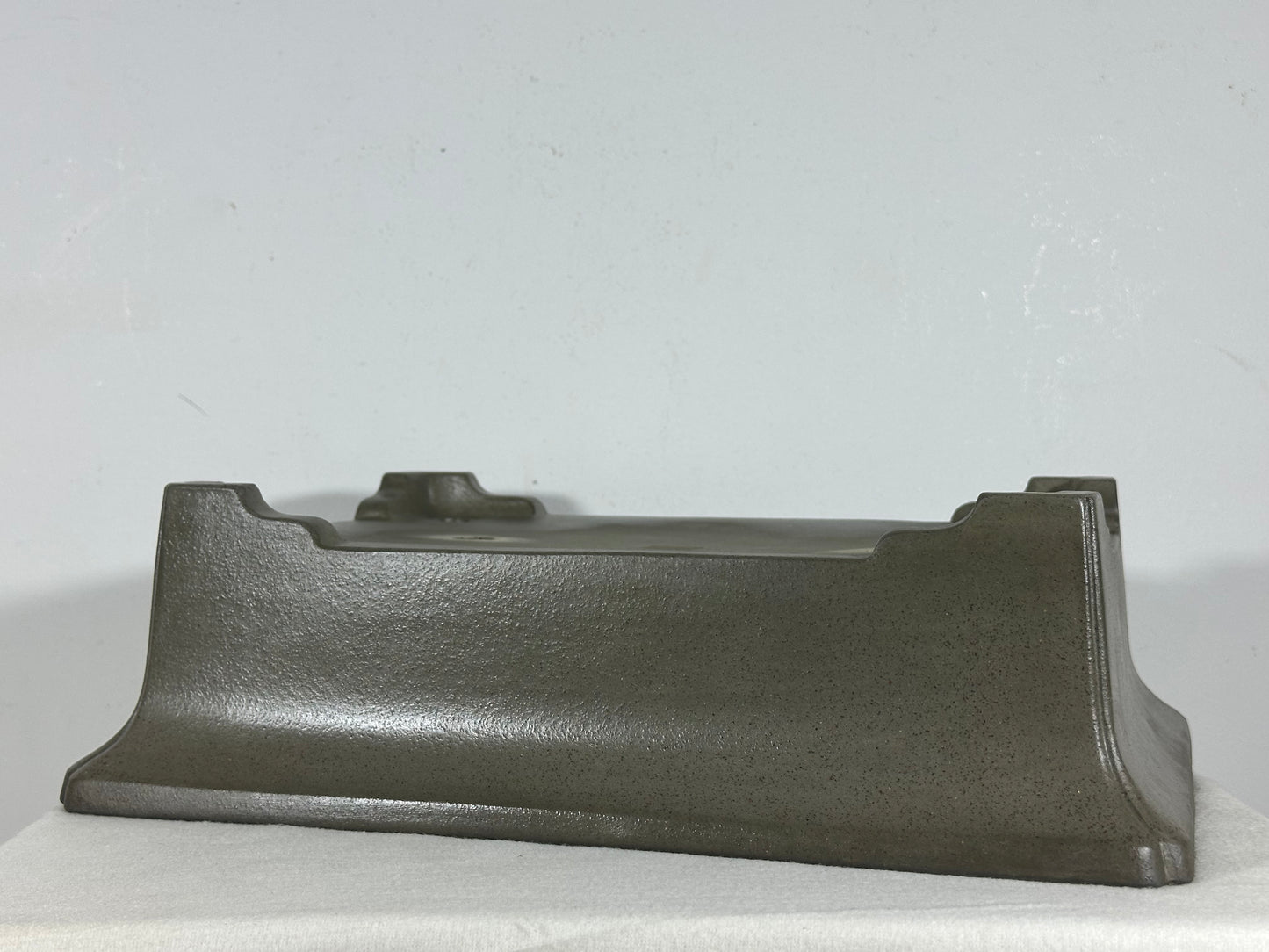 Preowned Japanese Tokoname Unglazed Rectangular Bonsai Pot Seizan - 15” By 11”