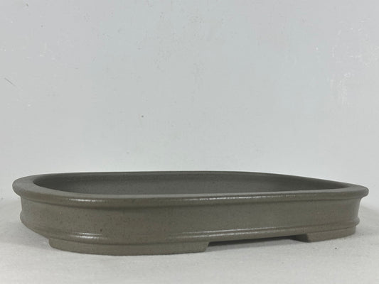 Preowned Japanese Tokoname Unglazed Rectangular Shallow Bonsai Pot Seizan - 12.25” By 9”