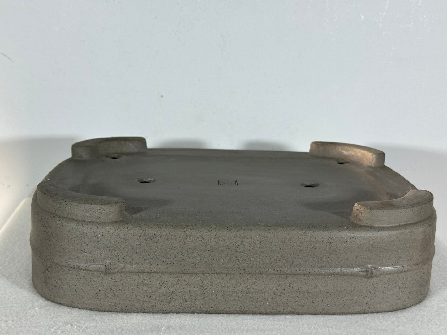 Preowned Japanese Tokoname Unglazed Rectangular Bonsai Pot Seizan - 12.75” By 9.25”